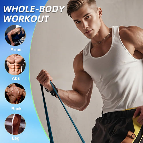 Resistance Bands, 5 Level Pull up Assistance Bands for Working Out | Natural Latex Rubber, Progressive Tension, Exercise Loop for Full-Body Fitness, Portable Gym Bag, Warm-Up & Stretch