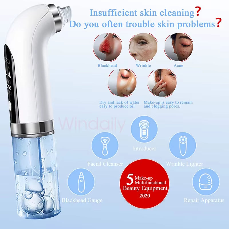 2026 Blackhead Remover Pore Vacuum Cleaner Electric Micro Small Bubble Facial Cleasing Machine USB Rechargeable Beauty Device