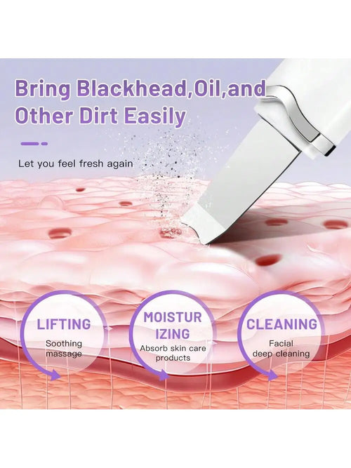 2026 Ultrasonic Skin Scraper Pore Cleaning Facial Deep Cleaning Machine Suitable for Female and Male Rechargeable