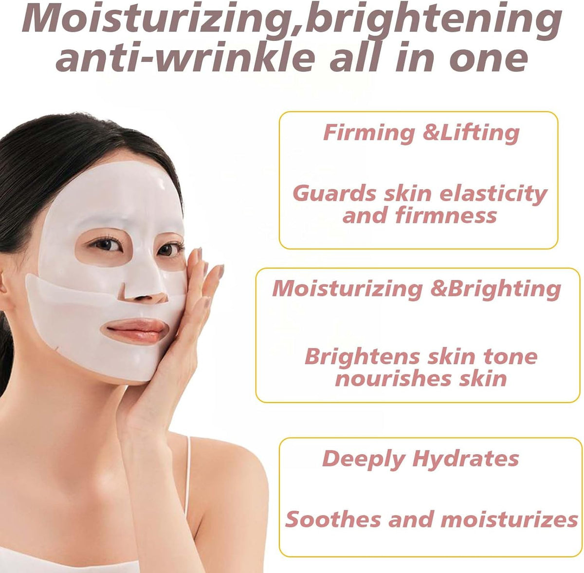 Hydrating & Moisturizing Deep Collagen Face Mask - Anti-Wrinkle, Lifting, & Delicate for a Youthful Glow