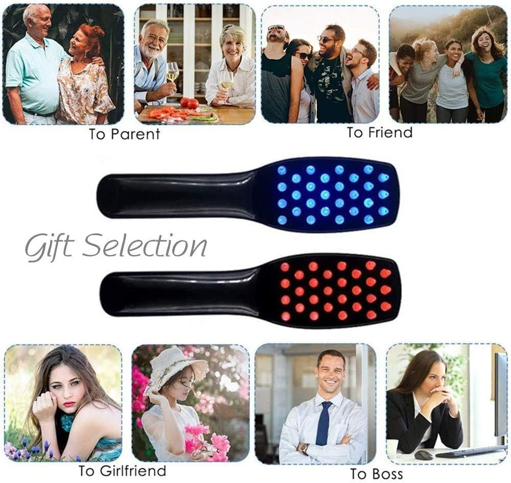 Phototherapy Scalp Massager Comb for Hair Growth, Phototherapy Hair Regrowth Brush,Anti Hair Loss Head Care Electric Massage Comb Brush with USB Rechargeable