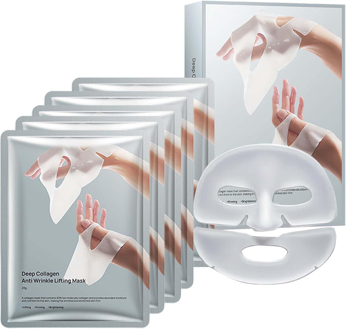 Hydrating & Moisturizing Deep Collagen Face Mask - Anti-Wrinkle, Lifting, & Delicate for a Youthful Glow