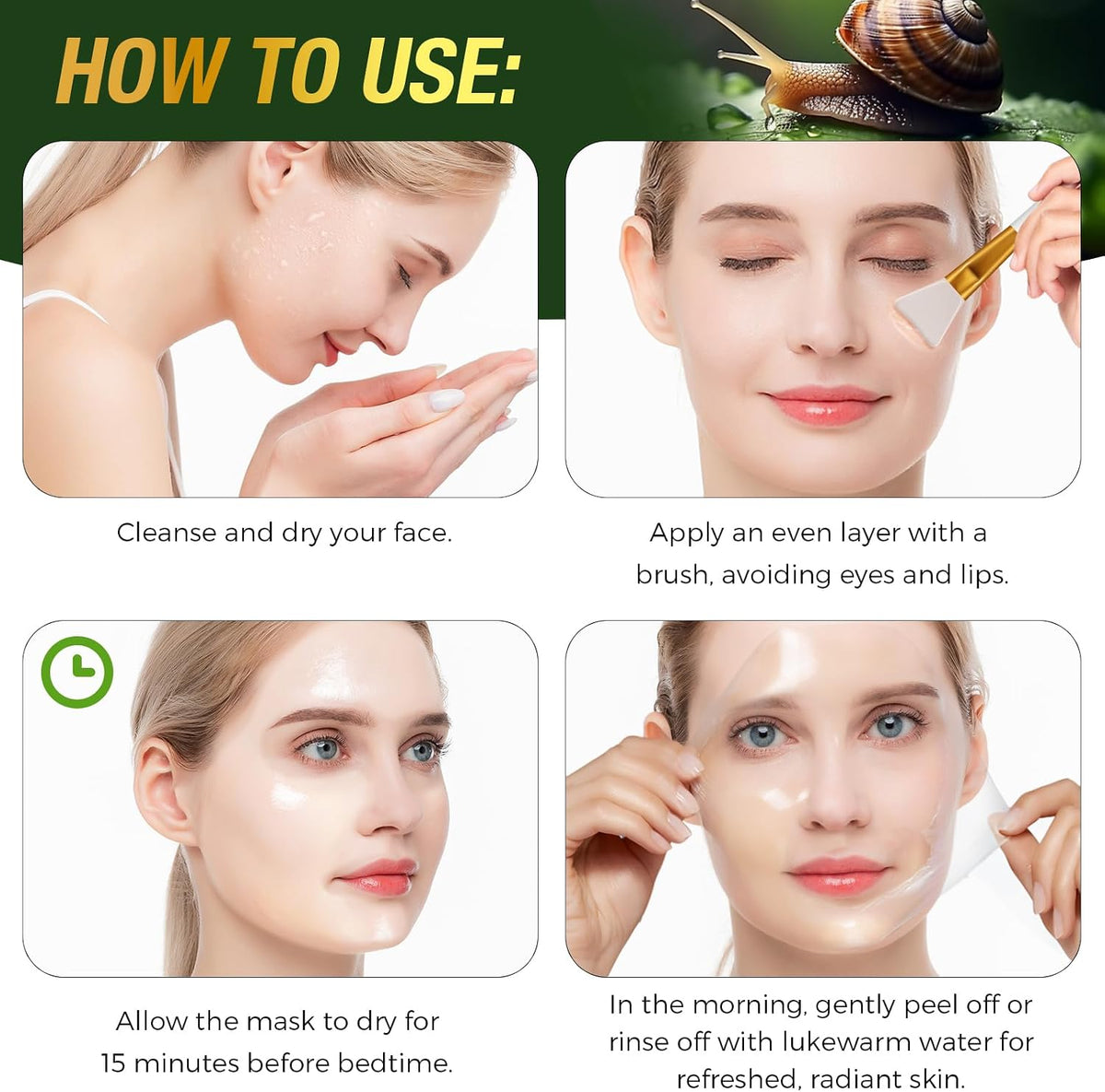 Collagen Night Wrapping Mask, Collagen Overnight Peel off Facial Mask, Hydrolyzed Face Mask, Overnight Face Mask
