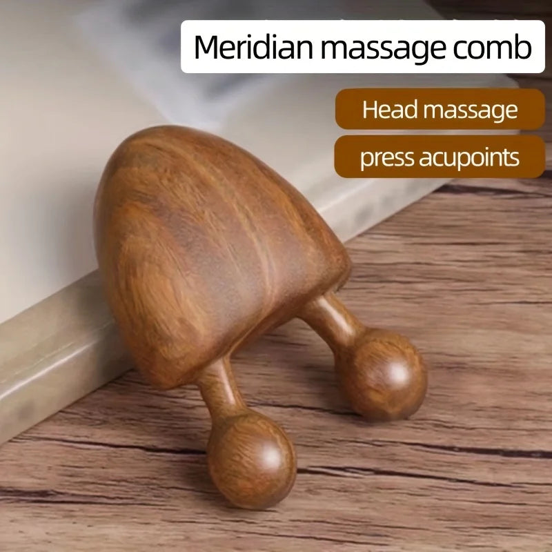1Pc Sandalwood Face Massager Nose & Face Massager - Eye Relief Tool Snail Facial Meridian Massage