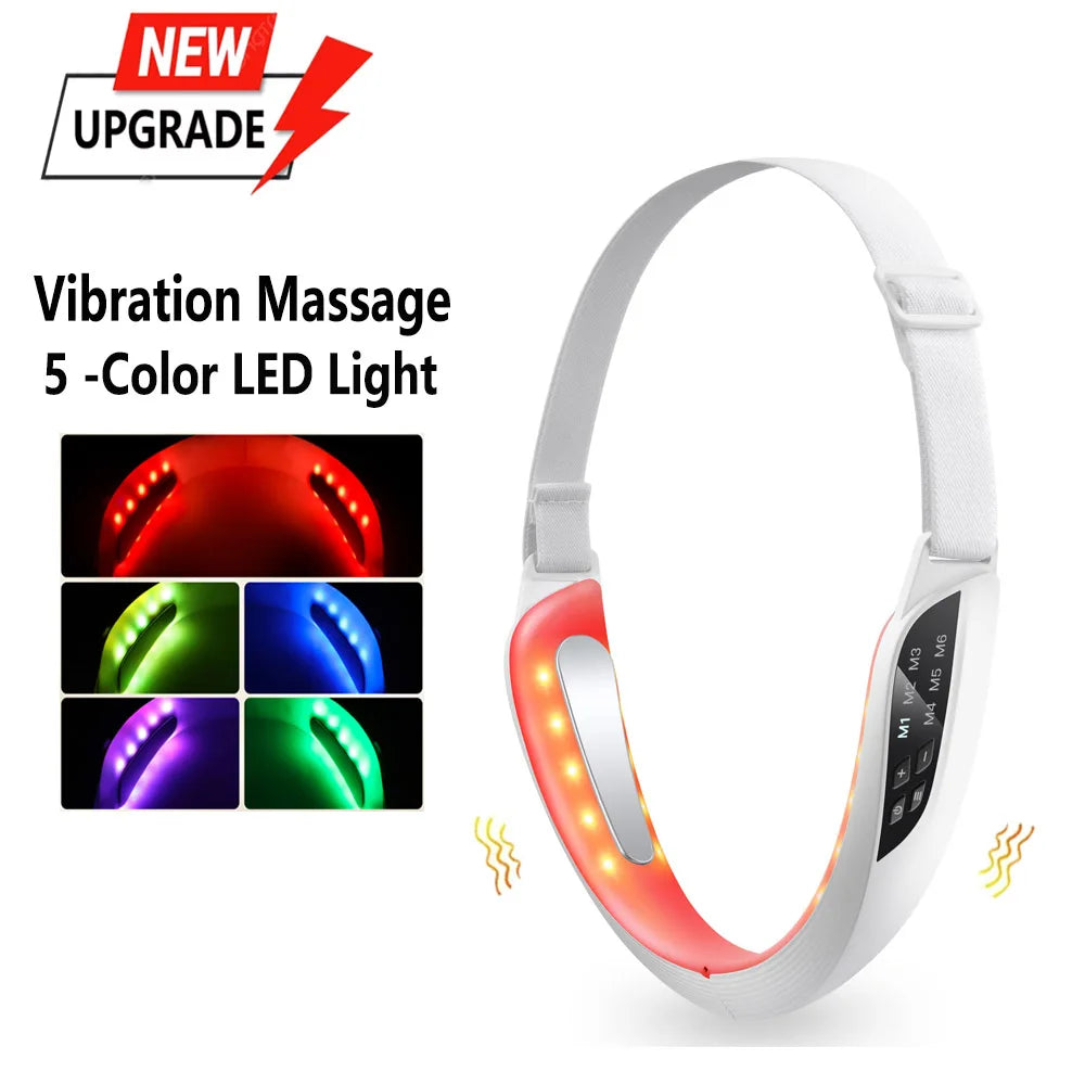 Electric V Face Lifting Beauty Device 6 Modes 8 Levels Facial Firming Massager Double Chin Removal Skin Care Tool