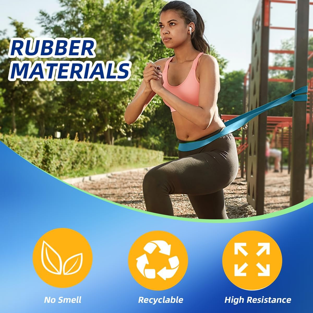 Resistance Bands, 5 Level Pull up Assistance Bands for Working Out | Natural Latex Rubber, Progressive Tension, Exercise Loop for Full-Body Fitness, Portable Gym Bag, Warm-Up & Stretch